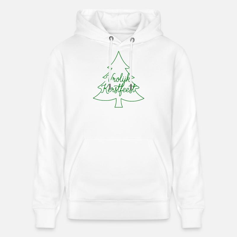 Grésillerie de Vrolijk Kerstfeest Tannenbaum holland - Sweat à capuche bio CRUISER Stanley/Stella Unisexe - blanc