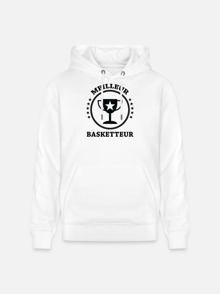 Best Basketball Player - Stanley/Stella CRUISER Unisex Organic Hoodie - white