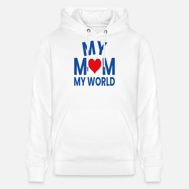 Ma mère, mon monde - Sweat à capuche bio CRUISER Stanley/Stella Unisexe - blanc