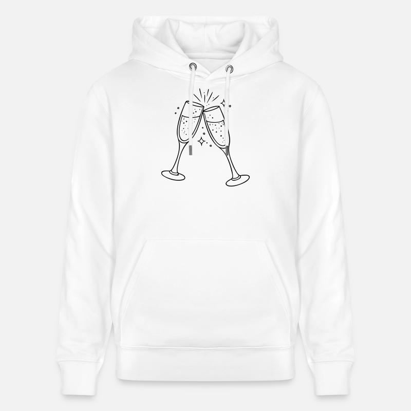 Sektglaeser Clipart - Sweat à capuche bio CRUISER Stanley/Stella Unisexe - blanc