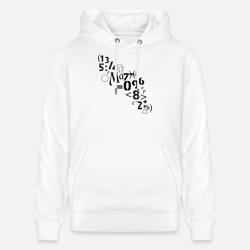 Mathématicien Mathématique Analyste Nombres Symboles - Sweat à capuche bio CRUISER Stanley/Stella Unisexe - blanc