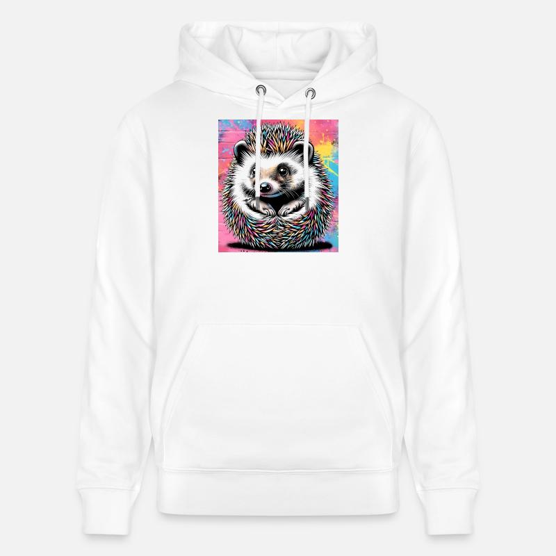 hérisson - Sweat à capuche bio CRUISER Stanley/Stella Unisexe - blanc