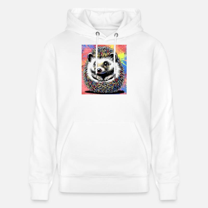 hérisson - Sweat à capuche bio CRUISER Stanley/Stella Unisexe - blanc