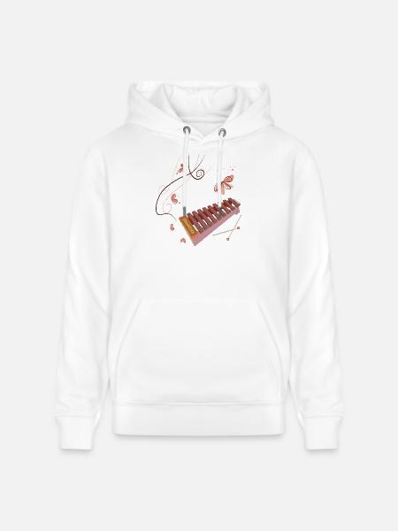 Xylophon Musikinstrument - Stanley/Stella Unisex Bio-Hoodie CRUISER - Weiß