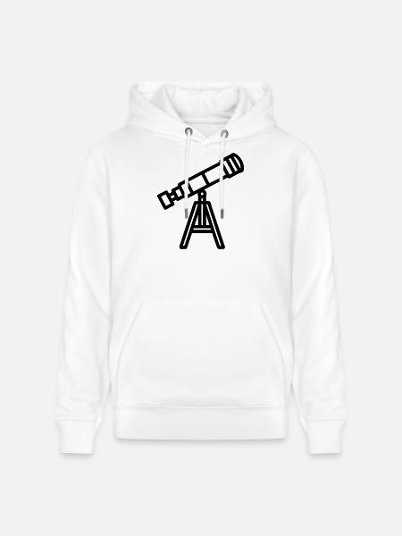 telescope - Stanley/Stella CRUISER Unisex Organic Hoodie - white