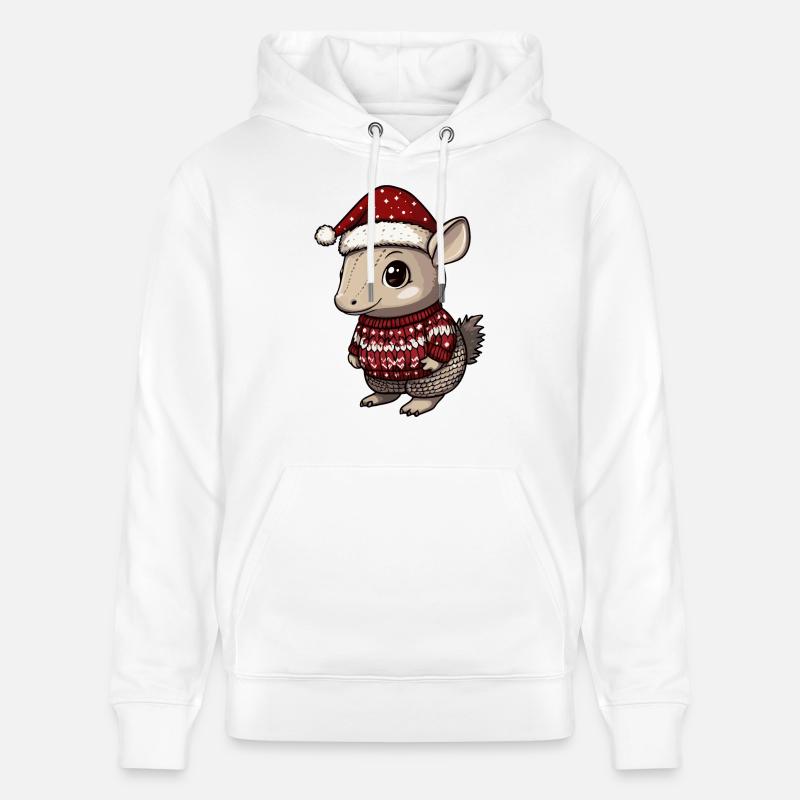 Bande dessinée de Noël Armadillo - Sweat à capuche bio CRUISER Stanley/Stella Unisexe - blanc