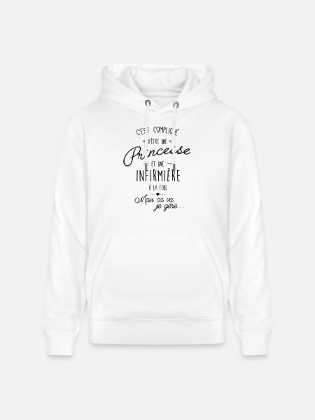 Princesse et infirmière - Sweat à capuche bio CRUISER Stanley/Stella Unisexe - blanc