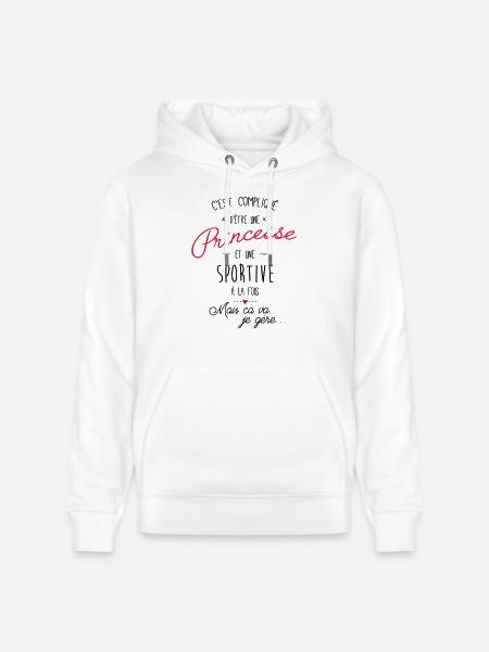 Princesse et sportive - Sweat à capuche bio CRUISER Stanley/Stella Unisexe - blanc