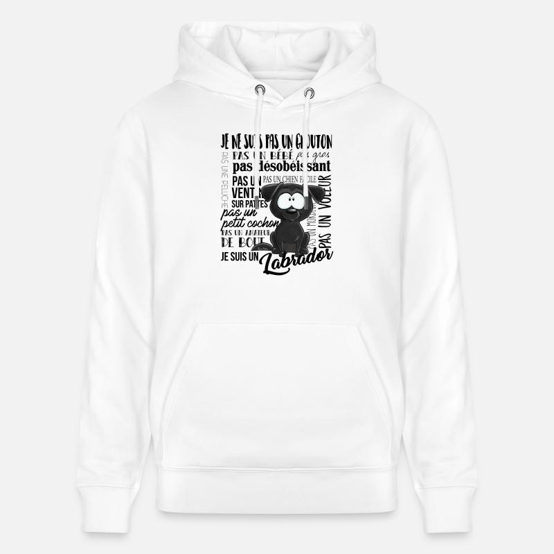 labrador Noir - noirFR - Sweat à capuche bio CRUISER Stanley/Stella Unisexe - blanc