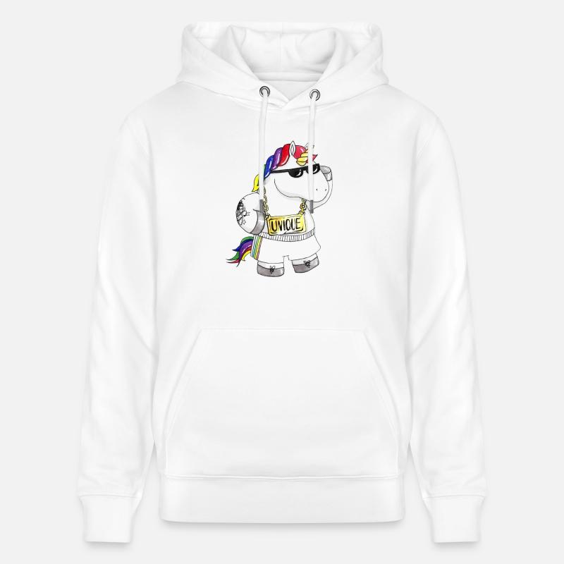 Unique Comic Einhorn - Stanley/Stella Unisex Bio-Hoodie CRUISER  - Weiß
