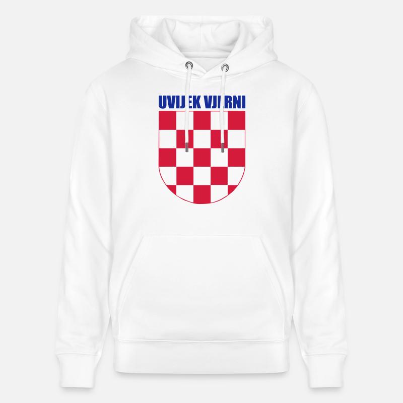 Uvijek Vjeni - Hrvatska - Sweat à capuche bio CRUISER Stanley/Stella Unisexe - blanc