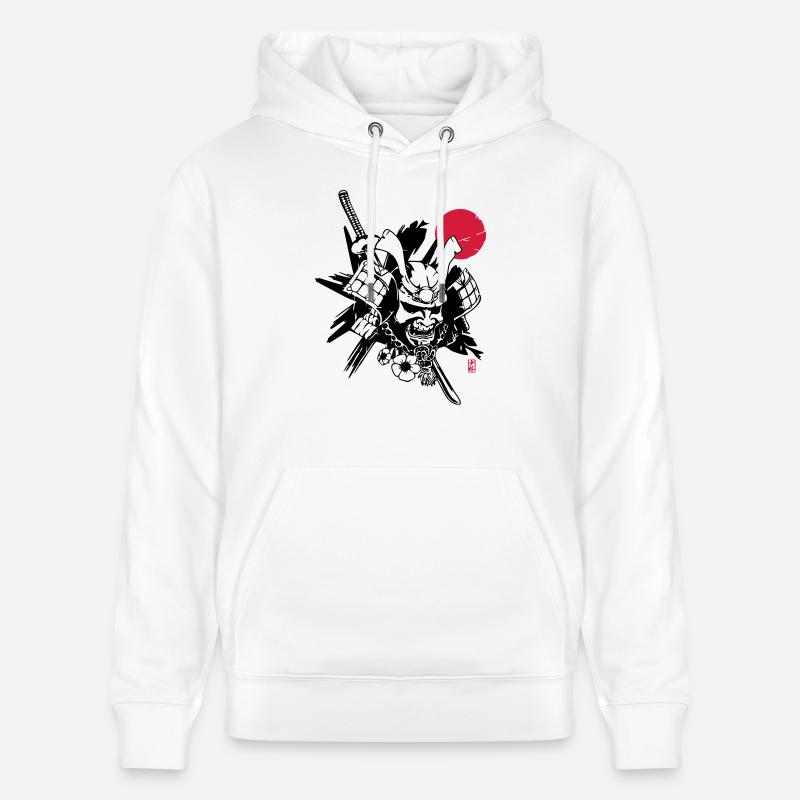 . Samurai Vector - Stanley/Stella Unisex Bio-Hoodie CRUISER  - Weiß