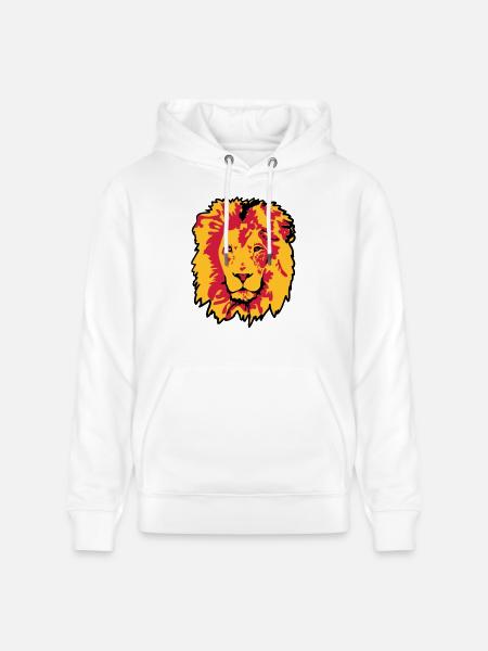 lion - Sweat à capuche bio CRUISER Stanley/Stella Unisexe - blanc