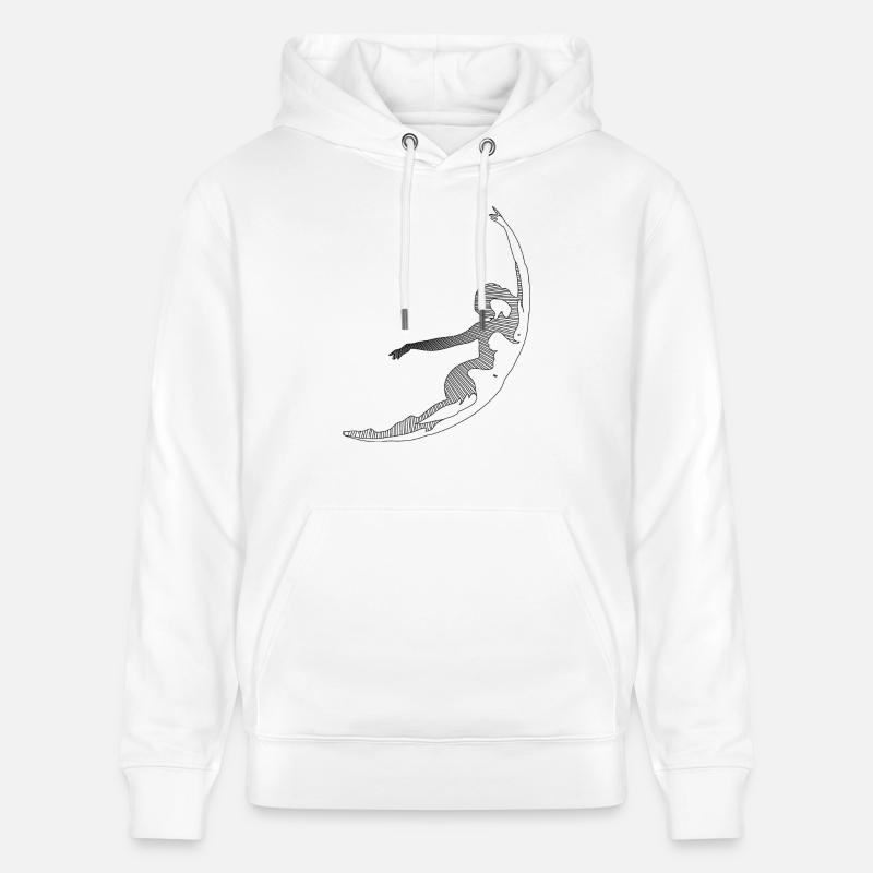 Lune - Sweat à capuche bio CRUISER Stanley/Stella Unisexe - blanc