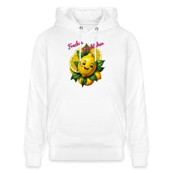 Cheeky Fruit - Stanley/Stella CRUISER Unisex Organic Hoodie - white - Front - Alina (178cm) & Michal (187cm)