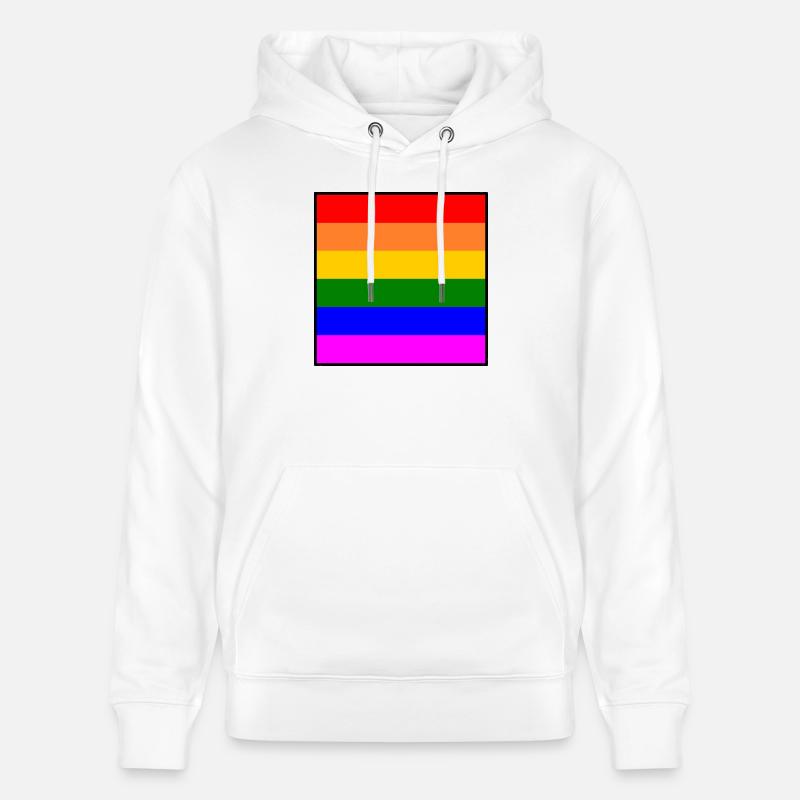 Arc-en-ciel - Sweat à capuche bio CRUISER Stanley/Stella Unisexe - blanc