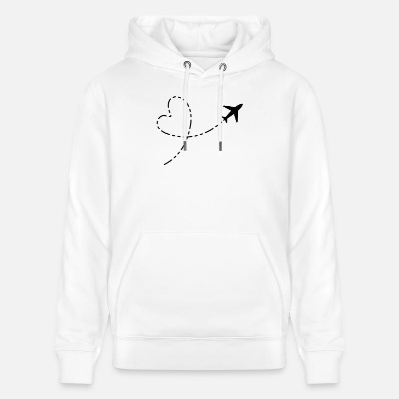 Icône de l’avion - Sweat à capuche bio CRUISER Stanley/Stella Unisexe - blanc