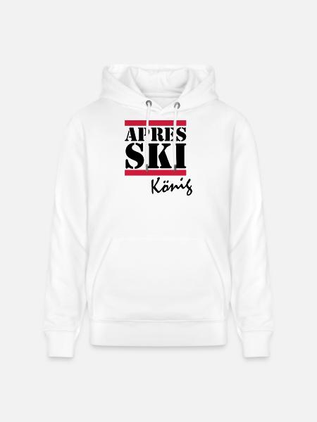 APRES SKI KING - Sweat à capuche bio CRUISER Stanley/Stella Unisexe - blanc