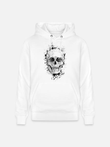 Crâne - Sweat à capuche bio CRUISER Stanley/Stella Unisexe - blanc