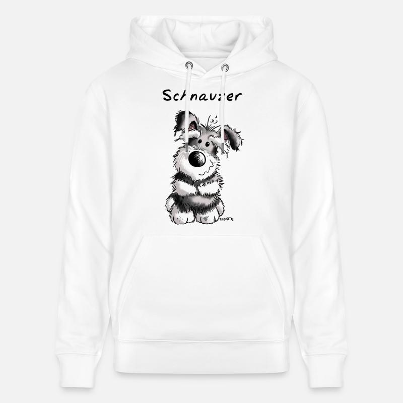 Bonne Schnauzer - Chien - chiot - cadeau - Sweat à capuche bio CRUISER Stanley/Stella Unisexe - blanc