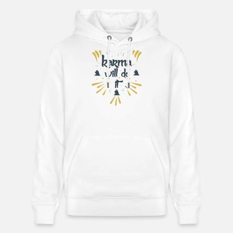 le karma le fera kontiki - Sweat à capuche bio CRUISER Stanley/Stella Unisexe - blanc