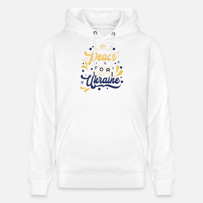Message de paix Ukraine Illustration - Sweat à capuche bio CRUISER Stanley/Stella Unisexe - blanc