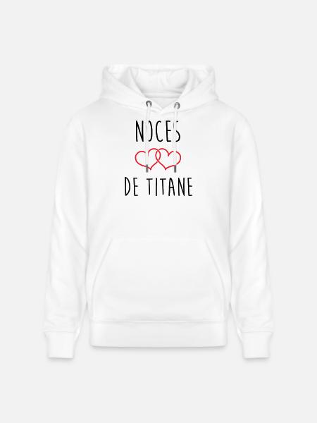 Titanium Wedding 72 Years of Marriage - Stanley/Stella CRUISER Unisex Organic Hoodie - white