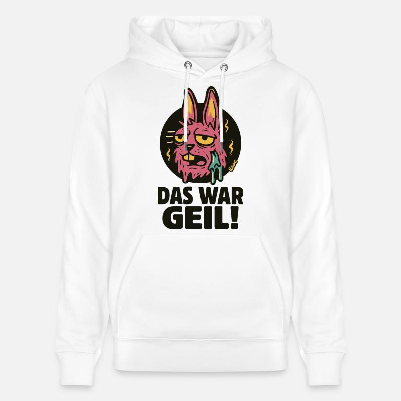 Pinker Hase Graffiti: Das War Geil - Stanley/Stella Unisex Bio-Hoodie CRUISER  - Weiß