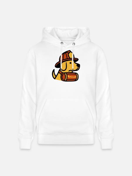 Rettungshund Feuerwehr Icon - Stanley/Stella Unisex Bio-Hoodie CRUISER  - Weiß