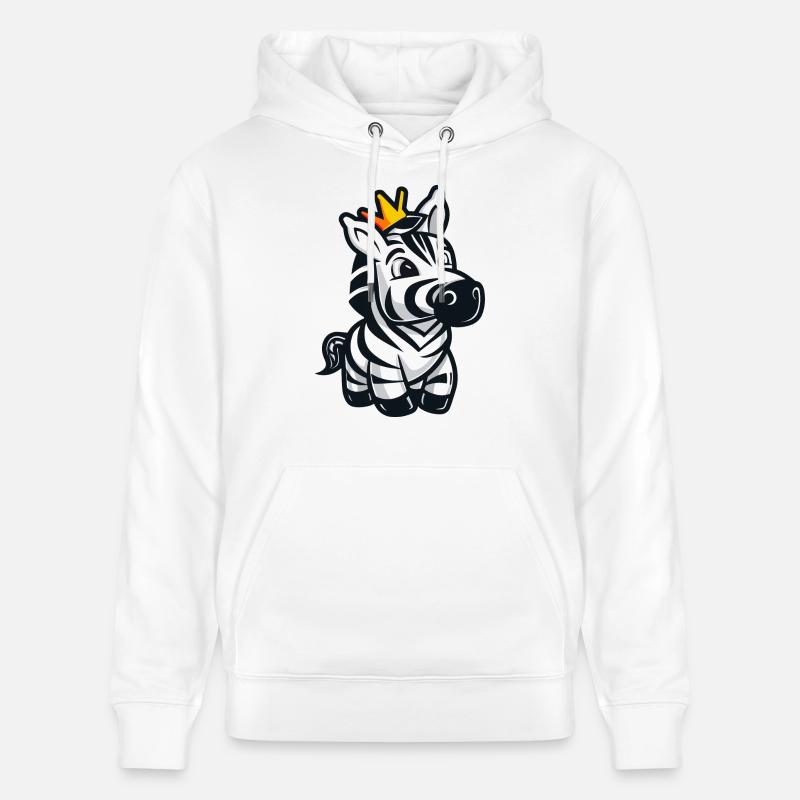 Zebra Comic Krone - Stanley/Stella Unisex Bio-Hoodie CRUISER  - Weiß