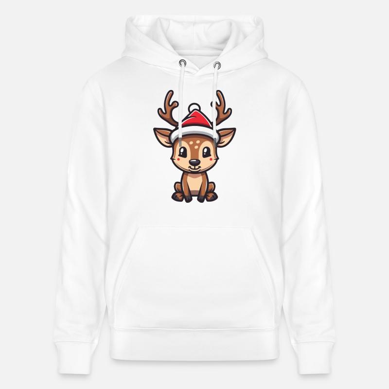 Noël du cerf - Sweat à capuche bio CRUISER Stanley/Stella Unisexe - blanc