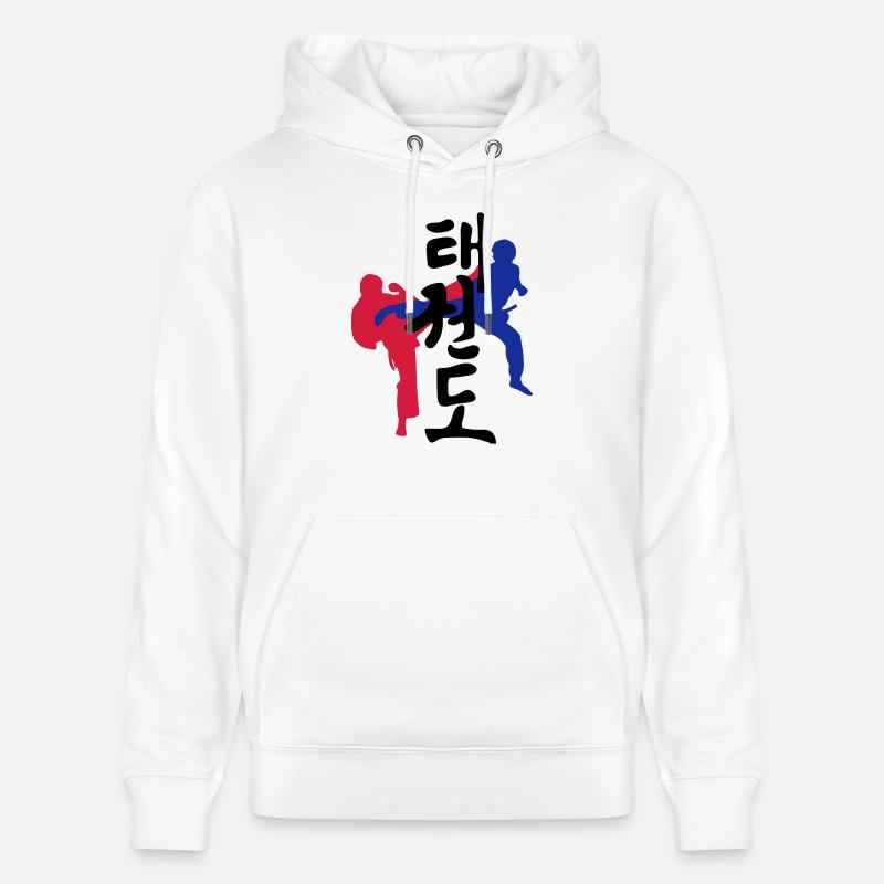 Taekwondo icône - Sweat à capuche bio CRUISER Stanley/Stella Unisexe - blanc