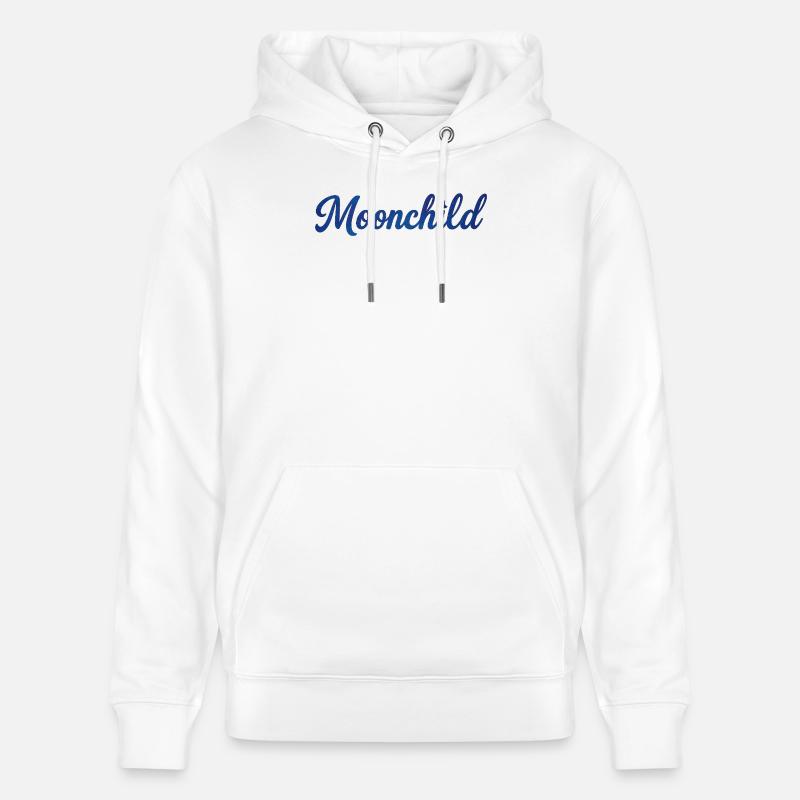 Moonchild Blue Script – Style de nuit - Sweat à capuche bio CRUISER Stanley/Stella Unisexe - blanc