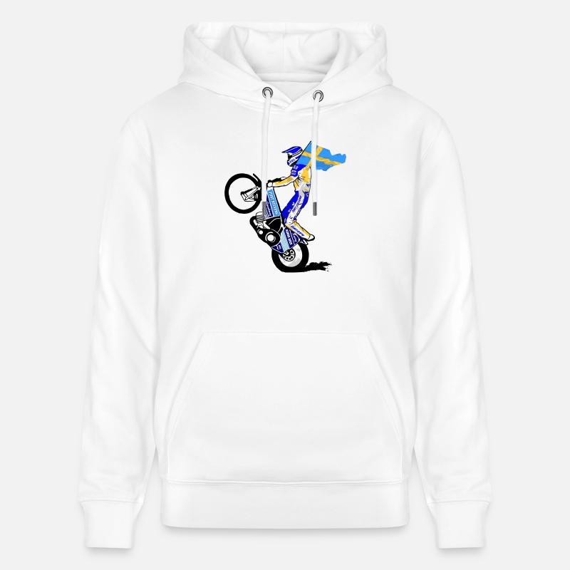 Speedway Driver - Sweden - Sweat à capuche bio CRUISER Stanley/Stella Unisexe - blanc