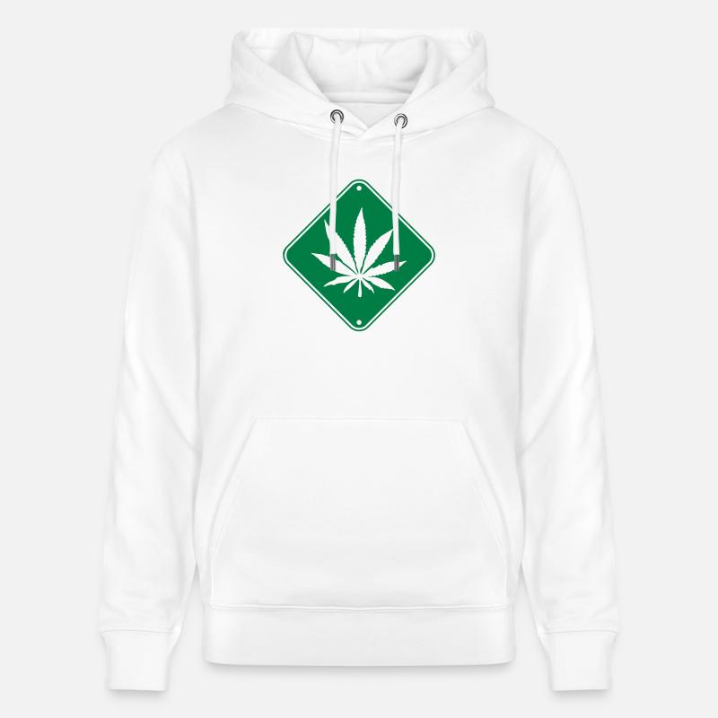 Avis de zone de mauvaises herbes - Sweat à capuche bio CRUISER Stanley/Stella Unisexe - blanc