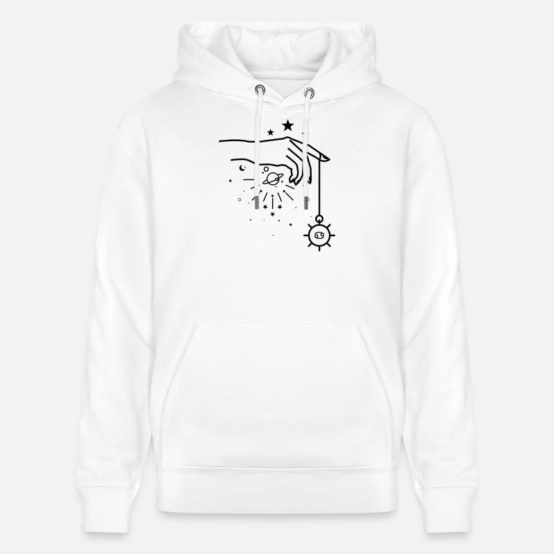 Point de nuit minimal - Sweat à capuche bio CRUISER Stanley/Stella Unisexe - blanc