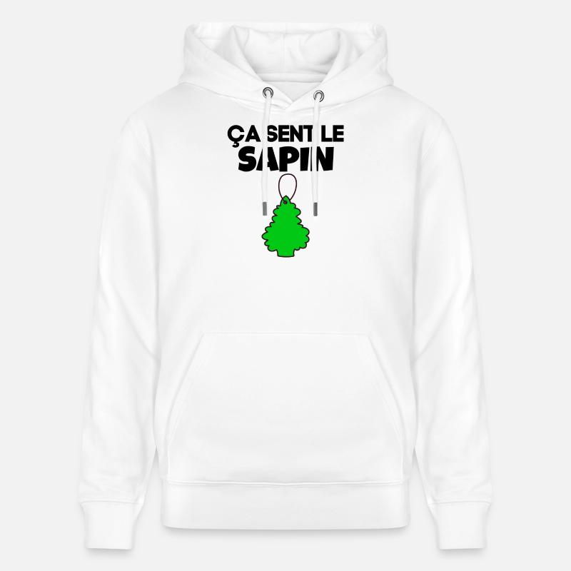 ça sent le sapin - Sweat à capuche bio CRUISER Stanley/Stella Unisexe - blanc