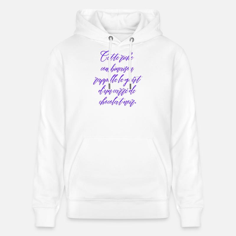 Police élégante en violet - Sweat à capuche bio CRUISER Stanley/Stella Unisexe - blanc