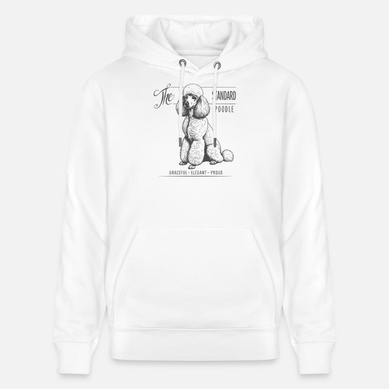 Caniche standard : une grâce distincte - Sweat à capuche bio CRUISER Stanley/Stella Unisexe - blanc