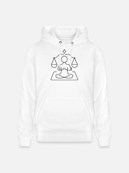 Yoga Balance im Zen-Stil - Stanley/Stella Unisex Bio-Hoodie CRUISER  - Weiß