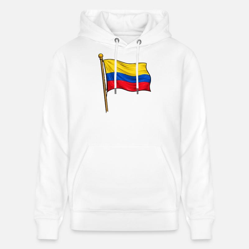 Drapeau de la Colombie - Sweat à capuche bio CRUISER Stanley/Stella Unisexe - blanc
