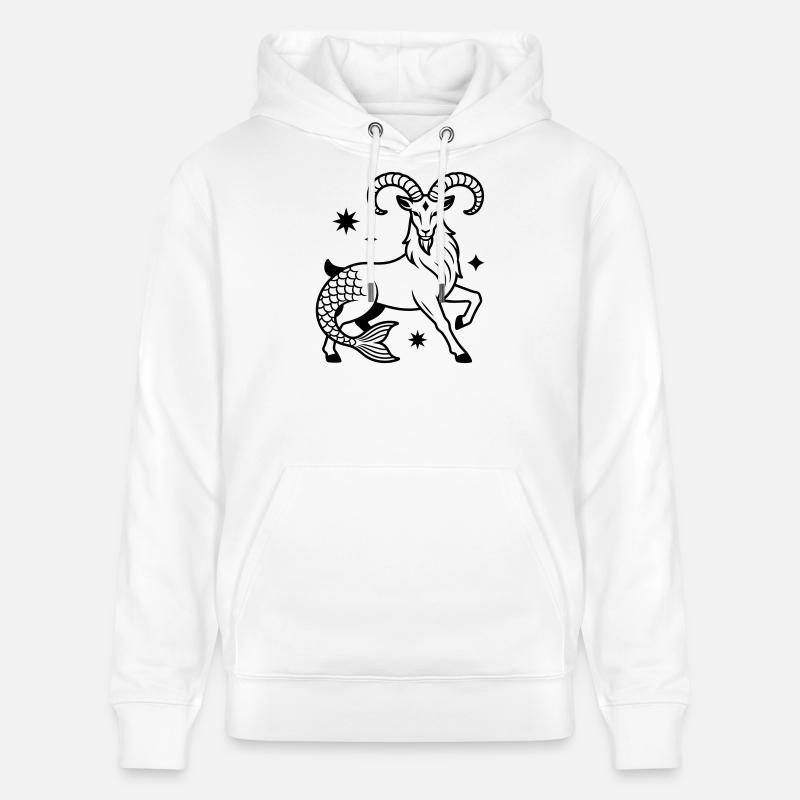 Capricorne - Sweat à capuche bio CRUISER Stanley/Stella Unisexe - blanc