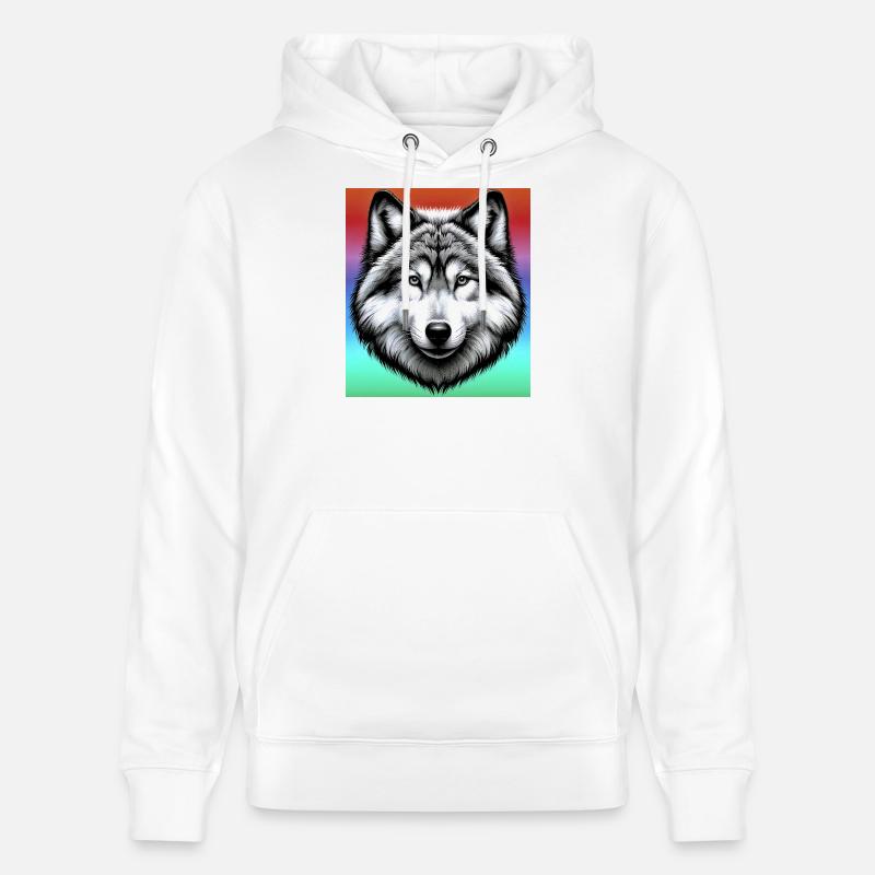 Loup - Sweat à capuche bio CRUISER Stanley/Stella Unisexe - blanc