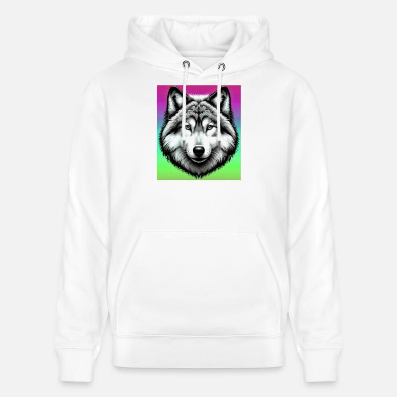 Loup - Sweat à capuche bio CRUISER Stanley/Stella Unisexe - blanc