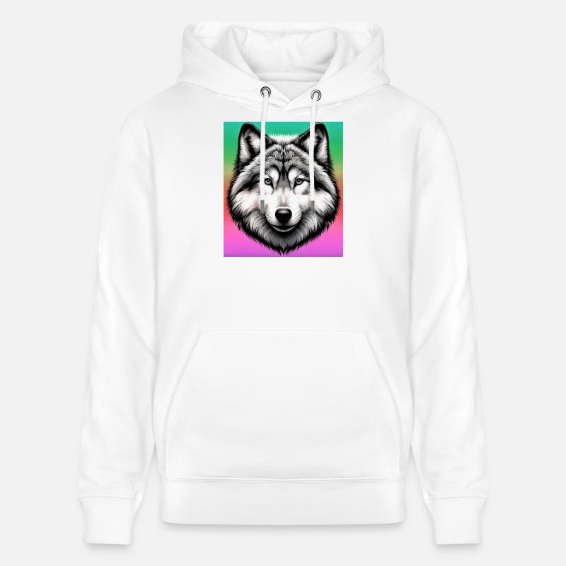 Loup - Sweat à capuche bio CRUISER Stanley/Stella Unisexe - blanc