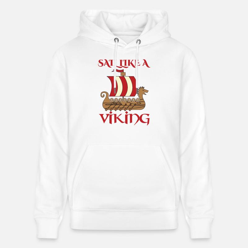 Vikings: Sail comme un Viking - Sweat à capuche bio CRUISER Stanley/Stella Unisexe - blanc