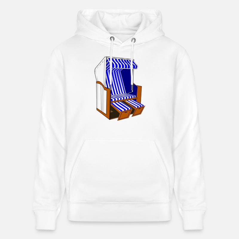 chaise de plage - Sweat à capuche bio CRUISER Stanley/Stella Unisexe - blanc