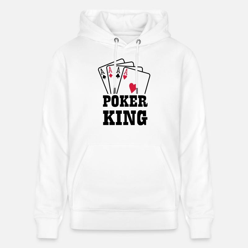 Poker king - Sweat à capuche bio CRUISER Stanley/Stella Unisexe - blanc
