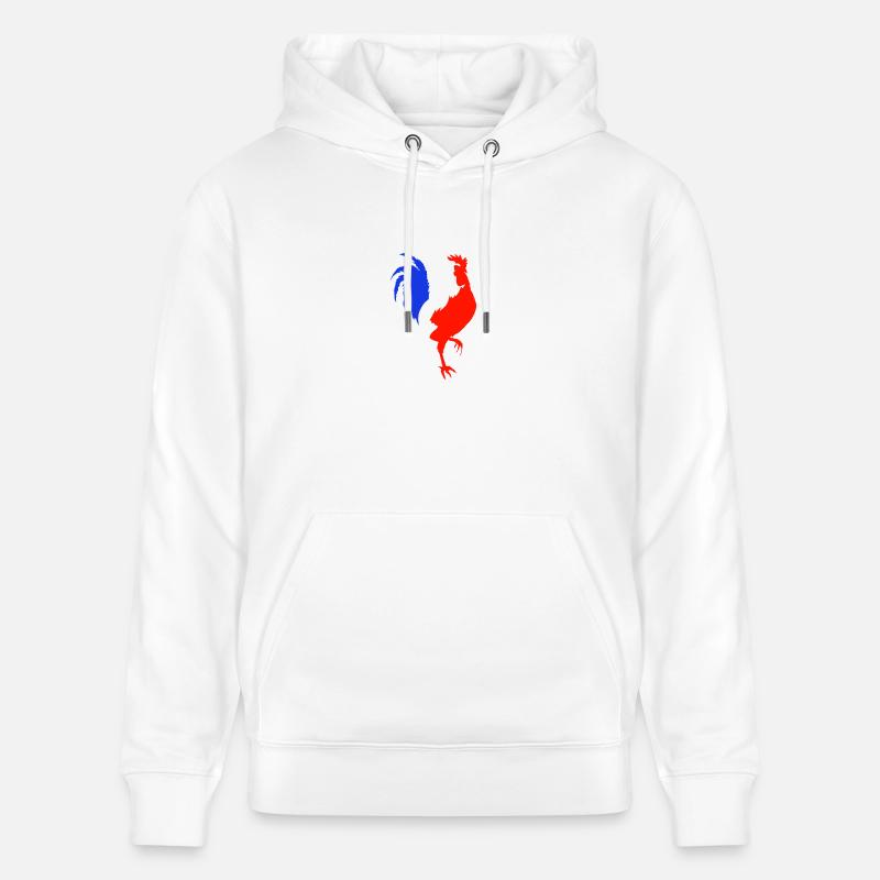 coq bleu blanc rouge - Sweat à capuche bio CRUISER Stanley/Stella Unisexe - blanc