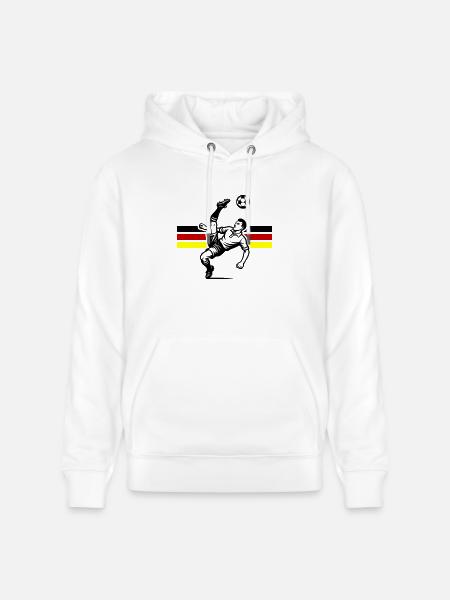 Soccer overhead kick Germany - Stanley/Stella CRUISER Unisex Organic Hoodie - white
